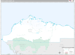 North Slope Borough (County), AK Digital Map Premium Style